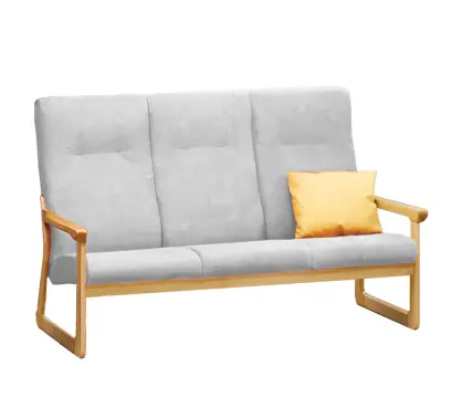 BE - 3 trojkřeslo, koženka HOLY SA 3 - koženka světle šedá